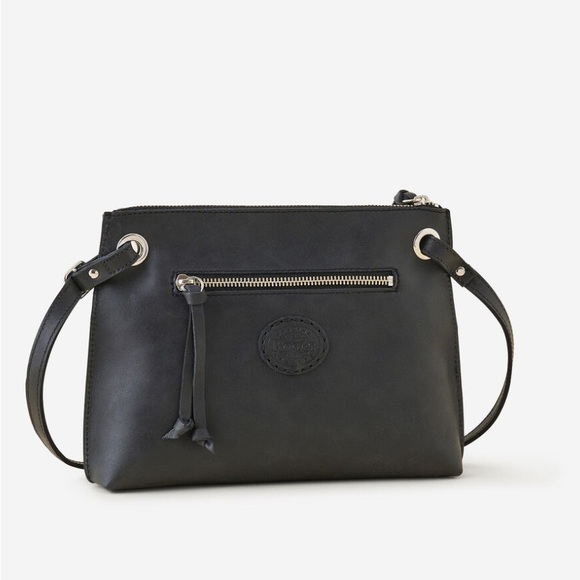 Authentic roots leather cross body bag Graphite colour - Picture 2 of 13